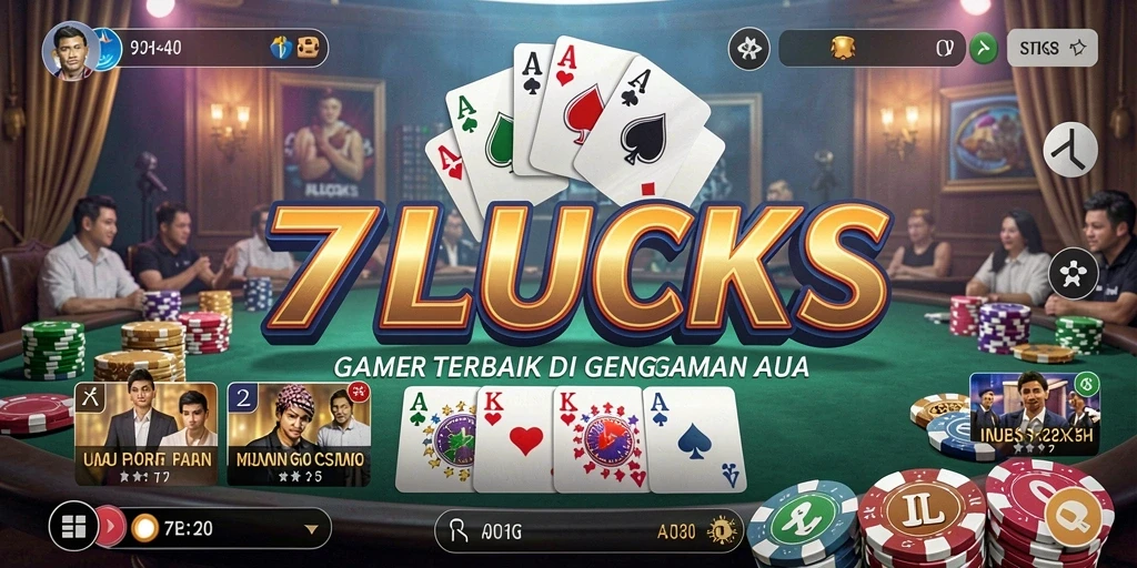 Screenshot gameplay poker menarik dari 77LUCKS.
