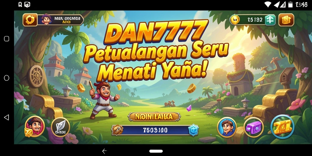 Tampilan gameplay <strong>DAN777</strong> yang penuh warna dan penuh aksi.