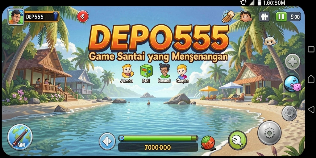 Tampilan gameplay menarik dari DEPO555 dengan grafis cerah.