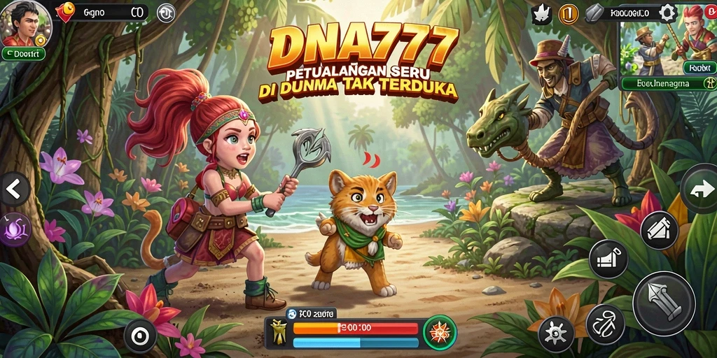 Screenshot utama menunjukkan gameplay petualangan yang mendebarkan.
