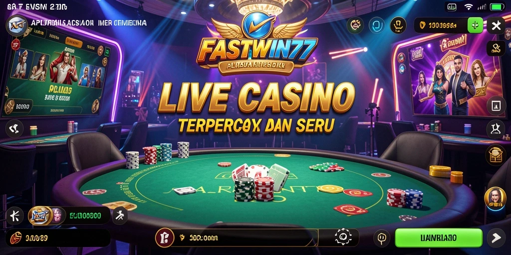 Screenshot FASTWIN77 menampilkan gameplay seru dan interaktif di Live Casino.