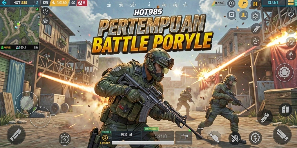 Gameplay seru dalam pertempuran Battle Royale HOT985.