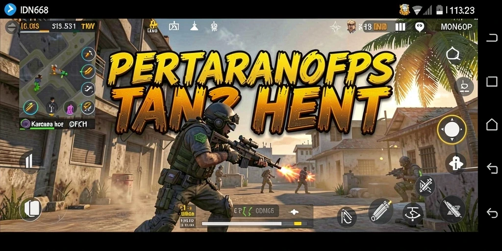 Tangkapan layar gameplay menampilkan aksi intens dalam IDN668.