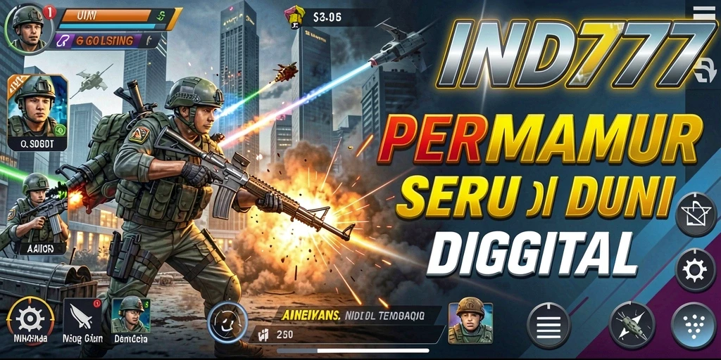 Tangkapan layar menampilkan gameplay seru IND777 dengan aksi tembak-menembak intens.