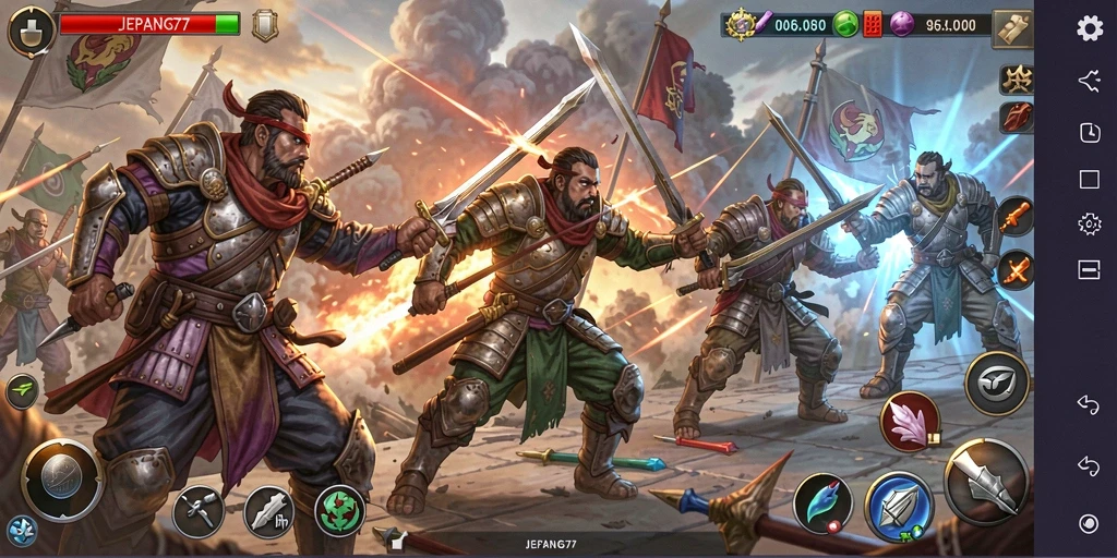 Tampilan gameplay menarik dari JEPANG77 dengan strategi mendebarkan.