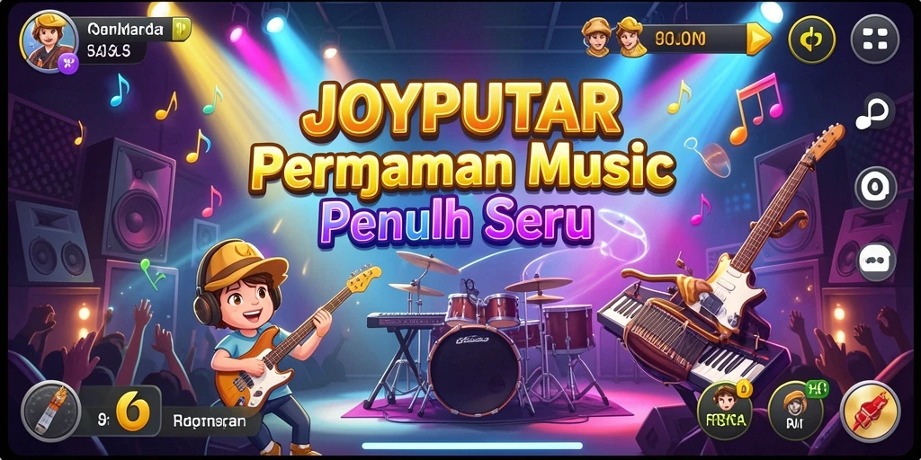 Tampilan gameplay menarik dalam aplikasi musik JOYPUTAR.