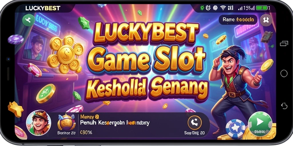 Screenshot gameplay LUCKYBEST yang menampilkan gulungan slot yang mengasyikkan.