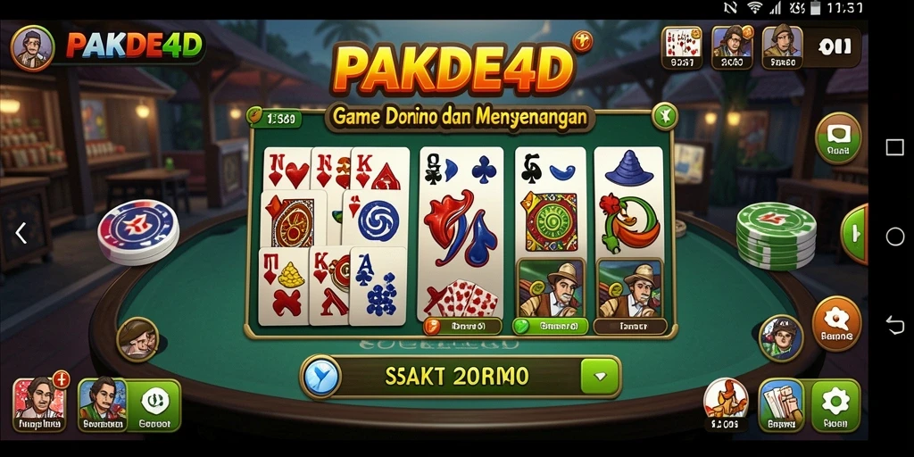 Screenshot gameplay <strong>PAKDE4D</strong> menampilkan suasana seru permainan Domino.