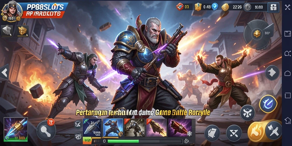 Gameplay seru PP88SLOTS dalam pertarungan Battle Royale yang mendebarkan.