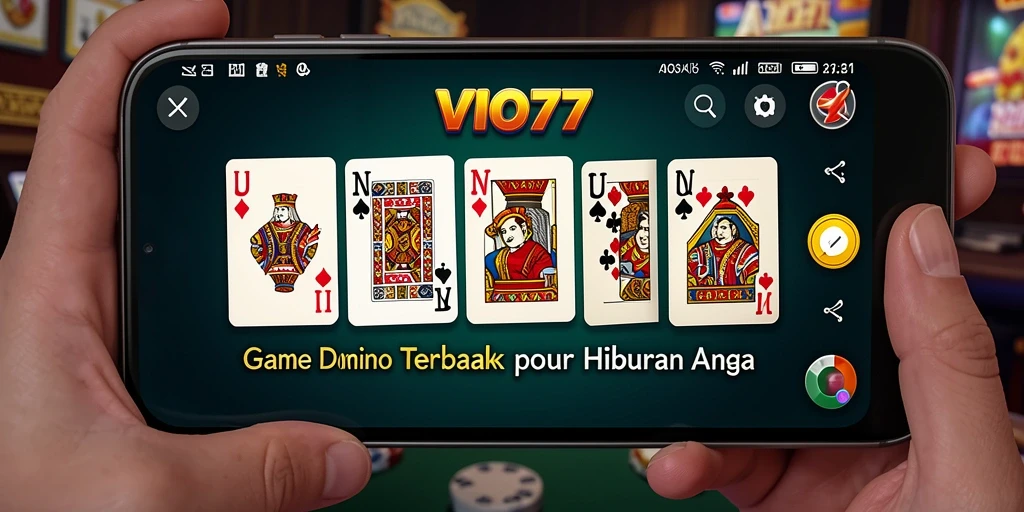 Tampilan gameplay seru dari VIO77 dengan dominasi kartu Domino.